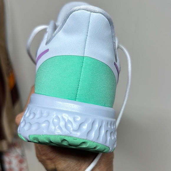 Nike Revolution White and Purple Athletic Shoes - Picture 9 of 14